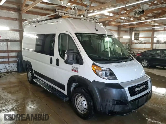 2021 Ram ProMaster Cargo with VIN 3C6LRVBG9ME520874, listed as a Copart auction lot 73158774 with 52,200 mi miles and Salvage Title. Bid and sale history available at carsss.com. Image 14.