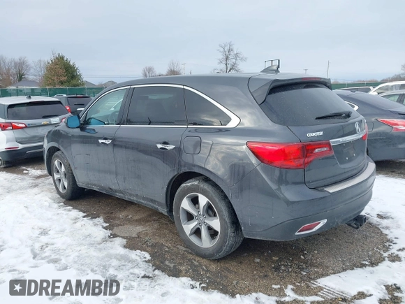 2016 Acura MDX with VIN 5FRYD4H26GB044762, listed as a IAAI auction lot 41400131 with 122,213 mi miles. Bid and sale history available at carsss.com. Image 3.