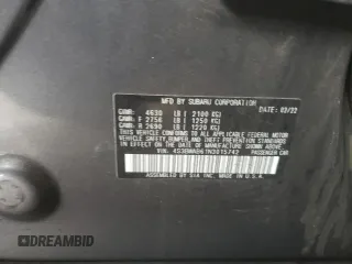 2022 Subaru Legacy with VIN 4S3BWAB61N3015742, listed as a Copart auction lot 44921055 with 77,641 mi miles and Clean title. Bid and sale history available at DreamBid. Image 12.