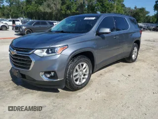 2020 Chevrolet Traverse LT Cloth z VIN 1GNERGKW6LJ319334, wystawiony jako Copart lot #53310355 z przebiegiem 58 008 mil mil oraz Czysty tytuł • Clean title. Historia ofert i sprzedaży dostępna na DreamBid. Obrazek 1.