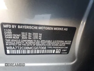 2021 BMW 7 Series 740i z VIN WBA7T2C08MCG07068, wystawiony jako Copart lot #83335054 z przebiegiem Nie podano mil oraz Czysty tytuł • Clean title. Historia ofert i sprzedaży dostępna na DreamBid. Obrazek 12.