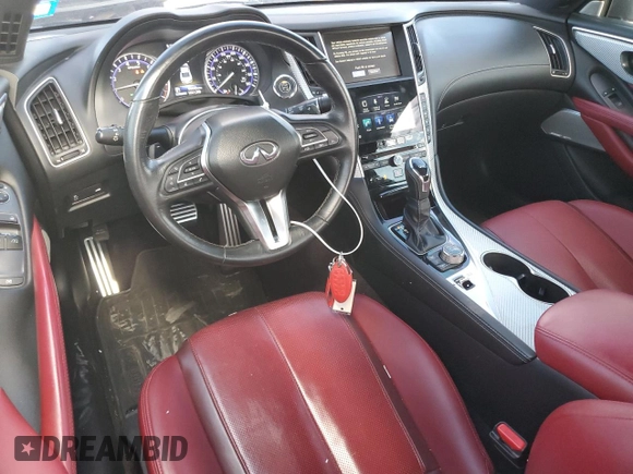 2018 Infiniti Q60 Sport with VIN JN1EV7EK5JM341935, listed as a Copart auction lot 71066014 with 40,320 mi miles and Salvage Title. Bid and sale history available at DreamBid. Image 8.