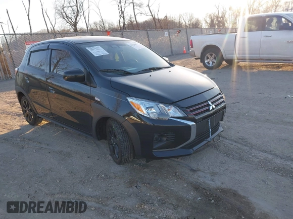 2023 Mitsubishi Mirage Black Edition with VIN ML32AWHJ5PH005103, listed as a IAAI auction lot 41316661 with 26,892 mi miles and . Bid and sale history available at DreamBid. Image 1.