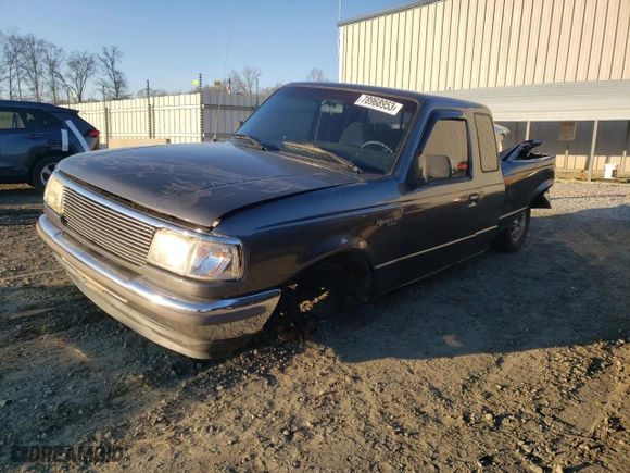 1994 Ford Ranger Splash with VIN 1FTCR14X1RTB08705, listed as a Copart auction lot 79624434 with 336,163 mi miles and Salvage Title. Bid and sale history available at carsss.com. Image 1.