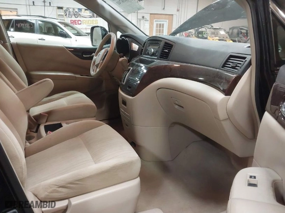 2012 Nissan Quest SL with VIN JN8AE2KP8C9038608, listed as a IAAI auction lot 41816741 with 124,153 mi miles. Bid and sale history available at carsss.com. Image 5.