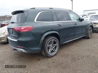 2025 Mercedes-Benz GLS 450 with VIN 4JGFF5KE4SB333111, listed as a IAAI auction lot 41955453 with 1,985 mi miles and . Bid and sale history available at DreamBid. Image 4.