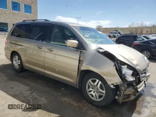 2005 Honda Odyssey EX-L with VIN 5FNRL38785B093344, listed as a Copart auction lot 53192505 with Not provided miles and Salvage title. Bid and sale history available at DreamBid. Image 4.