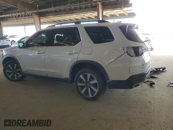 2025 Honda Pilot Elite with VIN 5FNYG1H86SB009451, listed as a Copart auction lot 47172145 with Not Provided miles and Salvage Title. Bid and sale history available at DreamBid. Image 2.