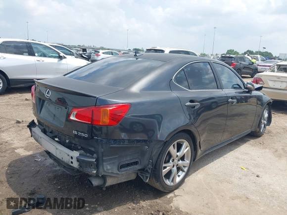 2009 Lexus IS with VIN JTHBK262195094380, listed as a IAAI auction lot 42035562 with 174,977 mi miles. Bid and sale history available at carsss.com. Image 4.