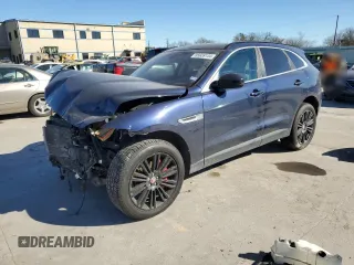 2018 Jaguar F-Pace 25t Prestige with VIN SADCK2FX5JA291070, listed as a Copart auction lot 85659134 with 42,803 mi miles and Salvage Title. Bid and sale history available at DreamBid. Image 1.
