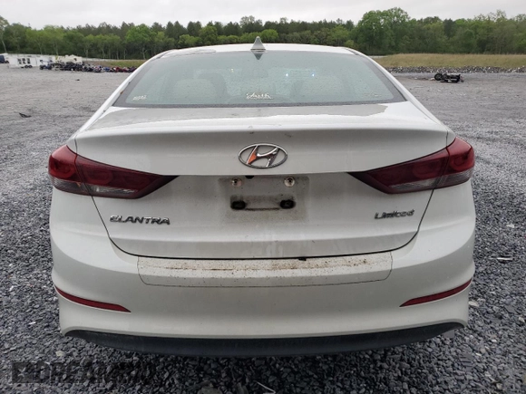 2017 Hyundai Elantra Limited with VIN 5NPD84LFXHH070413, listed as a Copart auction lot 52013365 with 78,761 mi miles and Salvage title. Bid and sale history available at DreamBid. Image 6.