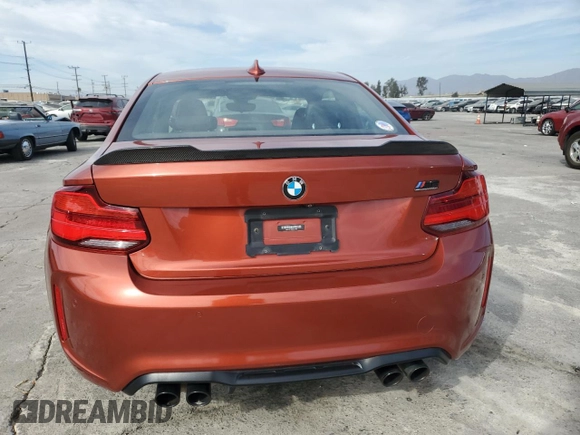2019 BMW M2 Competition with VIN WBS2U7C55KVJ07833, listed as a Copart auction lot 85235774 with 18,959 mi miles and Salvage Title. Bid and sale history available at carsss.com. Image 6.