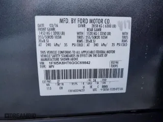2016 Ford Explorer Platinum with VIN 1FM5K8HT6GGC69842, listed as a Copart auction lot 49149155 with 212,188 mi miles and Clean Title. Bid and sale history available at carsss.com. Image 13.