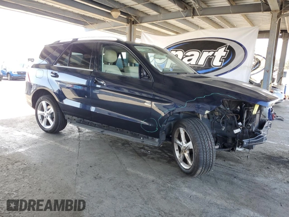 2016 Mercedes-Benz GLE 350 with VIN 4JGDA5JB9GA676927, listed as a Copart auction lot 58386515 with 78,132 mi miles and Salvage title. Bid and sale history available at DreamBid. Image 4.