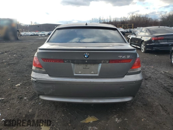 2004 BMW 7 Series 745i with VIN WBAGL63444DP71760, listed as a Copart auction lot 82377444 with 289,762 mi miles and Salvage Title. Bid and sale history available at DreamBid. Image 6.
