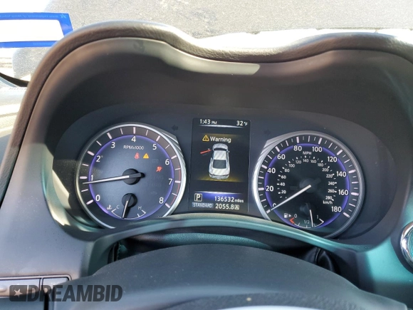 2017 Infiniti Q60 Premium with VIN JN1CV7EK6HM110835, listed as a Copart auction lot 89210655 with 136,532 mi miles and Clean Title. Bid and sale history available at DreamBid. Image 9.