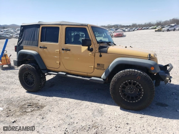 2013 Jeep Wrangler Unlimited Sport with VIN 1C4HJWDG7DL698573, listed as a Copart auction lot 49598425 with 103,029 mi miles and Salvage Title. Bid and sale history available at carsss.com. Image 4.