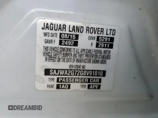 2016 Jaguar XJ Portfolio with VIN SAJWA2G72G8V91810, listed as a Copart auction lot 55269305 with Not Provided miles and Clean Title. Bid and sale history available at DreamBid. Image 12.