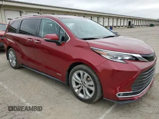 2021 Toyota Sienna Limited z VIN 5TDERKECXMS032404, wystawiony jako Copart lot #55144615 z przebiegiem 26 814 mil mil oraz Czysty tytuł • Clean title. Historia ofert i sprzedaży dostępna na DreamBid. Obrazek 4.
