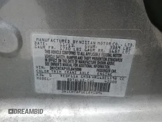 2014 Nissan Versa S with VIN 3N1CN7AP1EL841096, listed as a Copart auction lot 54109125 with 117,354 mi miles and Salvage Title. Bid and sale history available at carsss.com. Image 12.