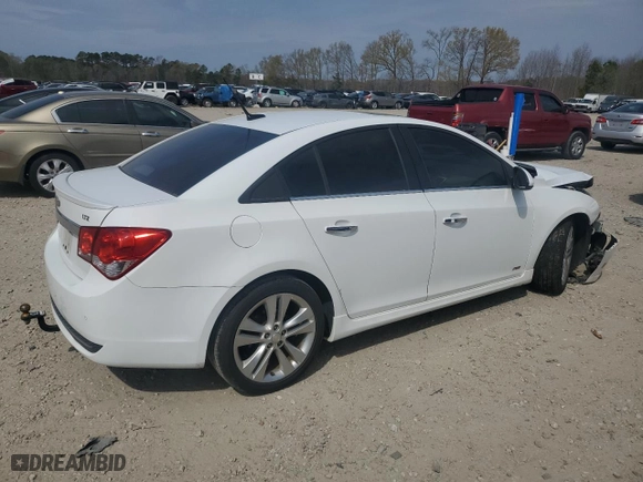 2012 Chevrolet Cruze LTZ with VIN 1G1PH5SC5C7377973, listed as a Copart auction lot 51162035 with 124,376 mi miles and Salvage Title. Bid and sale history available at carsss.com. Image 3.