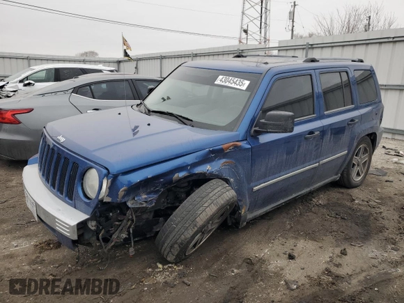 2009 Jeep Patriot Limited z VIN 1J4FF48B99D238239, wystawiony jako Copart lot #43045435 z przebiegiem 186 908 mil mil oraz Szkoda całkowita • Salvage title. Historia ofert i sprzedaży dostępna na DreamBid. Obrazek 1.