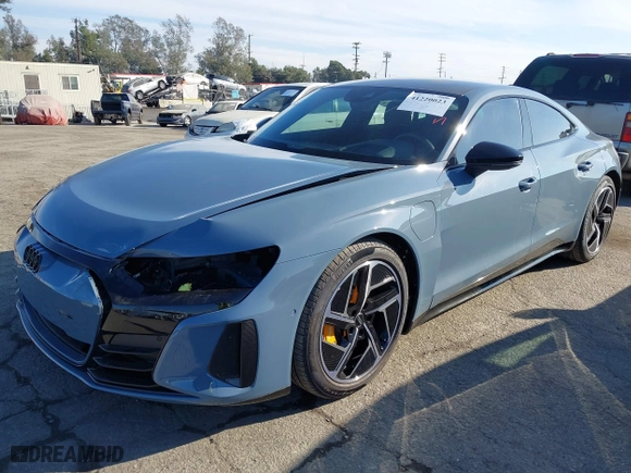 2024 Audi RS e-tron GT with VIN WAUBHBFWXR7901127, listed as a IAAI auction lot 41220023 with 3,414 mi miles. Bid and sale history available at carsss.com. Image 20.