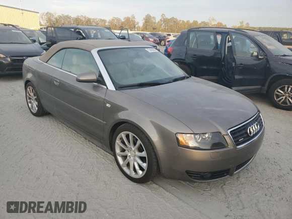 2005 Audi A4 3.0L with VIN WAUDT48H25K023878, listed as a Copart auction lot 75450864 with 39,926 mi miles and Salvage Title. Bid and sale history available at carsss.com. Image 4.
