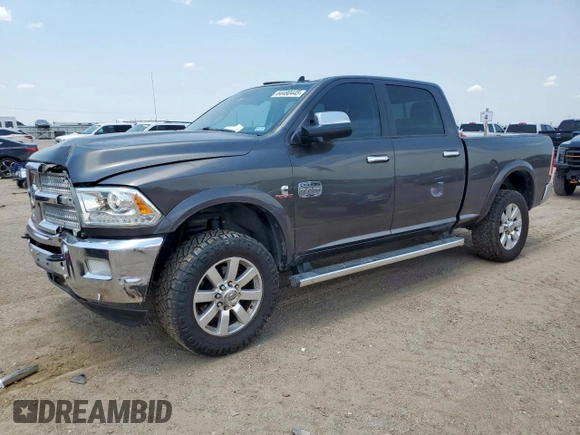 2016 Ram 2500 Laramie Longhorn with VIN 3C6UR5GL9GG173047, listed as a Copart auction lot 64480445 with 121,535 mi miles and Salvage title. Bid and sale history available at DreamBid. Image 1.