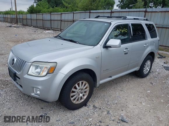 2008 Mercury Mariner Premier with VIN 4M2CU87108KJ01466, listed as a IAAI auction lot 42634600 with 95,436 mi miles and . Bid and sale history available at DreamBid. Image 2.