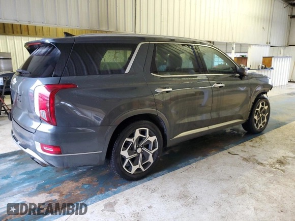 2022 Hyundai Palisade Calligraphy z VIN KM8R74HE6NU406645, wystawiony jako Copart lot #44966305 z przebiegiem 47 795 mil mil oraz Szkoda całkowita • Salvage title. Historia ofert i sprzedaży dostępna na DreamBid. Obrazek 3.