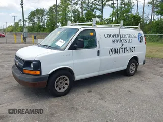 2011 Chevrolet Express Cargo with VIN 1GCSGAFX4B1119293, listed as a IAAI auction lot 42589813 with 153,683 mi miles and . Bid and sale history available at DreamBid. Image 2.