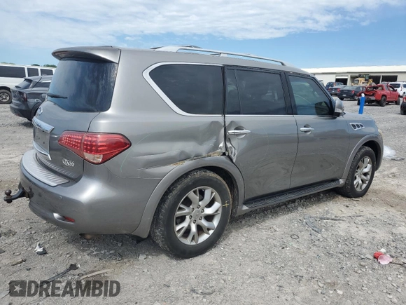 2013 Infiniti QX56 with VIN JN8AZ2NF3D9550303, listed as a Copart auction lot 57771745 with 137,866 mi miles and Salvage title. Bid and sale history available at DreamBid. Image 3.