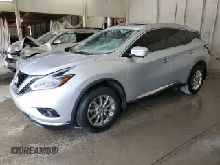 2018 Nissan Murano SV with VIN 5N1AZ2MH9JN151697, listed as a Copart auction lot 61755265 with 201,984 mi miles and Salvage title. Bid and sale history available at DreamBid. Image 1.