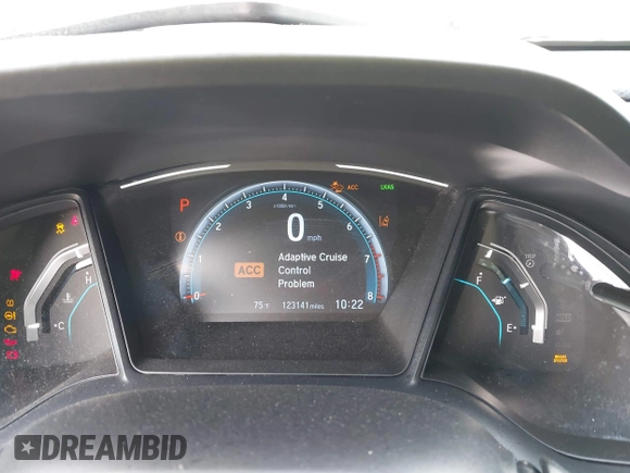 2019 Honda Civic LX with VIN 19XFC2F60KE043806, listed as a IAAI auction lot 41915894 with 123,141 mi miles and . Bid and sale history available at DreamBid. Image 7.