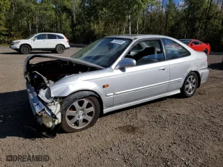 2000 Honda Civic Si with VIN 1HGEM1153YL814875, listed as a Copart auction lot 71501544 with 383,009 mi miles and Salvage Title. Bid and sale history available at carsss.com. Image 1.