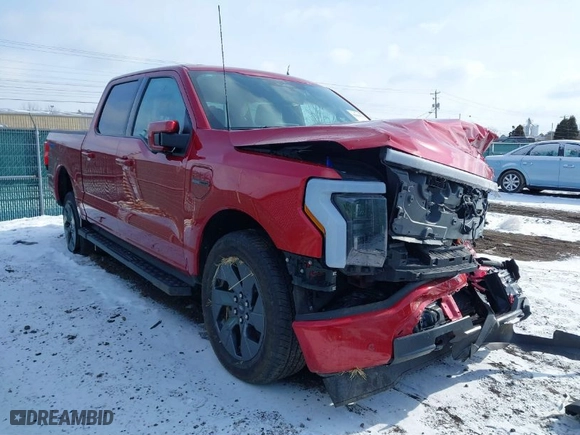 2023 Ford F-150 Lightning Pro with VIN 1FTVW1EL3PWG33595, listed as a IAAI auction lot 41609732 with NaN miles. Bid and sale history available at carsss.com. Image 1.