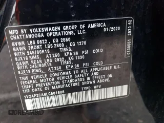 2020 Volkswagen Atlas S с VIN 1V2AP2CA6LC501606, выставлен на аукционе Copart как лот 38843103 с пробегом 32 187 миль миль и . История ставок и продаж доступна на DreamBid. Изображение 13.