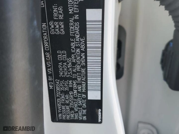 2013 Volvo XC60 3.2L with VIN YV4952DL7D2385542, listed as a Copart auction lot 46813035 with 0 mi miles and Salvage Title. Bid and sale history available at carsss.com. Image 15.