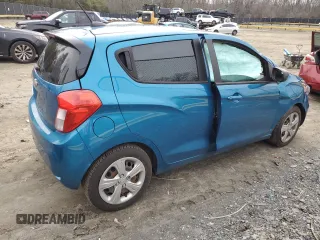 2020 Chevrolet Spark LS with VIN KL8CB6SA4LC404267, listed as a Copart auction lot 44108435 with Not Provided miles and Salvage Title. Bid and sale history available at DreamBid. Image 3.