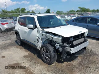 2017 Jeep Renegade Limited z VIN ZACCJBDB6HPF31940, wystawiony jako IAAI lot #42705043 z przebiegiem 65 890 mil mil oraz . Historia ofert i sprzedaży dostępna na DreamBid. Obrazek 1.