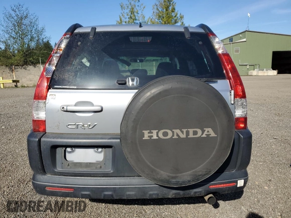 2005 Honda CR-V EX with VIN JHLRD78805C018697, listed as a Copart auction lot 52650375 with 235,625 mi miles and Salvage Title. Bid and sale history available at carsss.com. Image 6.
