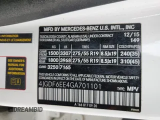 2016 Mercedes-Benz GL with VIN 4JGDF6EE4GA701101, listed as a Copart auction lot 71562044 with 126,771 mi miles and Salvage Title. Bid and sale history available at carsss.com. Image 13.