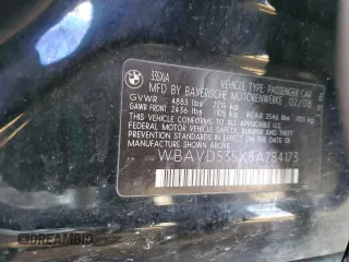 2008 BMW 3 Series 335xi with VIN WBAVD535X8A284173, listed as a Copart auction lot 43446085 with 0 mi miles and Salvage Title. Bid and sale history available at carsss.com. Image 12.