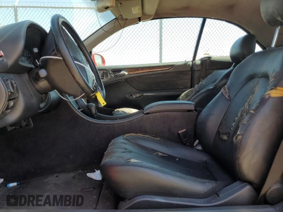 2003 Mercedes-Benz CLK-Class 3.2L with VIN WDBLK65G03T130720, listed as a Copart auction lot 69927604 with 0 mi miles and Salvage Title. Bid and sale history available at carsss.com. Image 7.