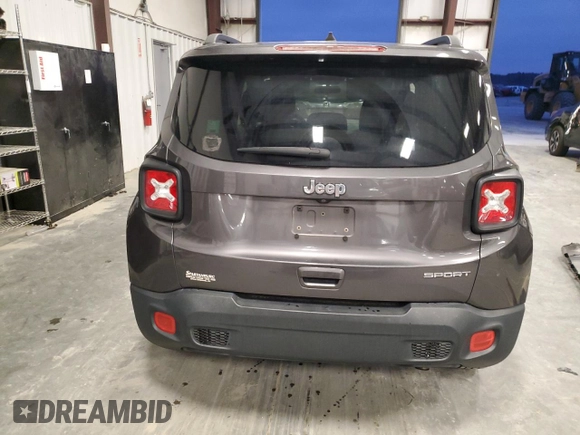 2018 Jeep Renegade Sport with VIN ZACCJAAB4JPH77082, listed as a Copart auction lot 45867195 with 174,305 mi miles and Salvage Title. Bid and sale history available at DreamBid. Image 6.