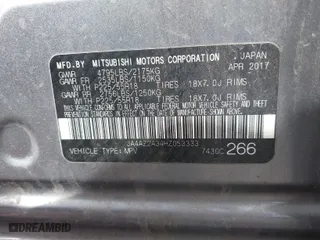 2017 Mitsubishi Outlander ES with VIN JA4AZ2A34HZ053333, listed as a IAAI auction lot 41521580 with 89,821 mi miles. Bid and sale history available at carsss.com. Image 9.