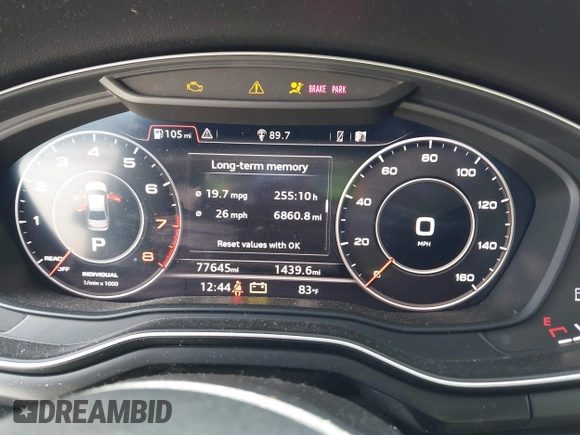 2018 Audi A4 Premium Plus z VIN WAUENAF4XJA095831, wystawiony jako IAAI lot #42192885 z przebiegiem 77 645 mil mil oraz . Historia ofert i sprzedaży dostępna na DreamBid. Obrazek 7.