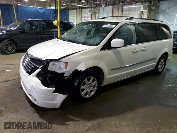 2010 Chrysler Town & Country Touring with VIN 2A4RR5DX7AR501258, listed as a Copart auction lot 51077835 with 199,425 mi miles and Clean Title. Bid and sale history available at carsss.com. Image 1.