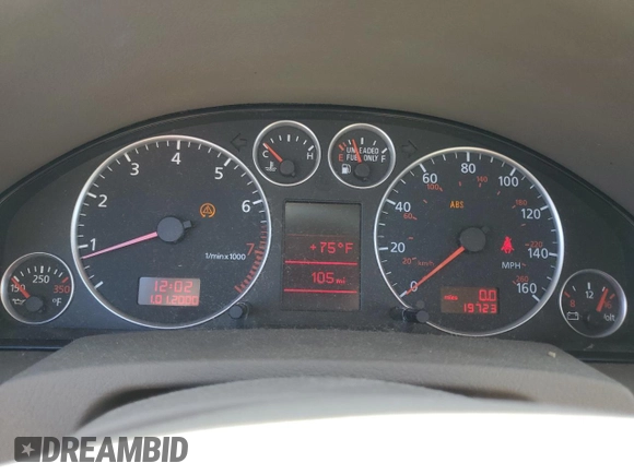 2004 Audi A6 with VIN WAUVT64B84N085221, listed as a Copart auction lot 76469234 with 19,723 mi miles and Non Repairable. Bid and sale history available at carsss.com. Image 9.